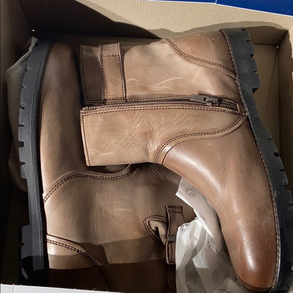 Birkenstock brown leather Stowe boot